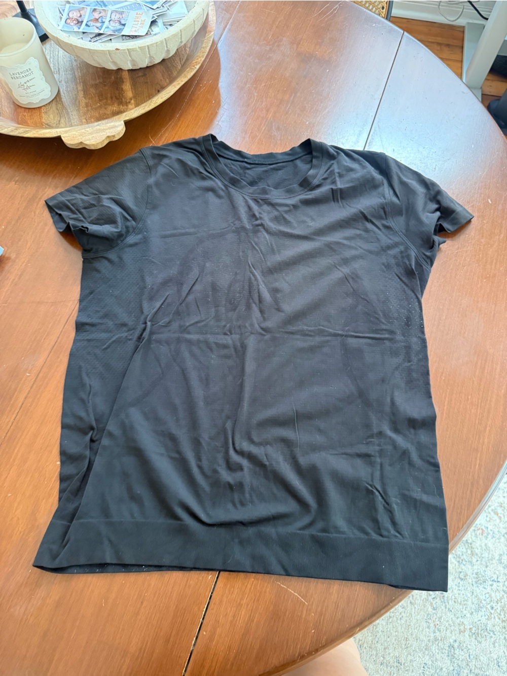 lululemon athletica Black Short-Sleeve Seamless Tee
